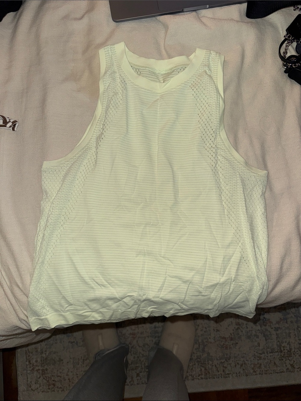 Lululemon Women’s Sleeveless Workout Tank Top - Light Yellow